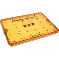 CAJA PARA ESTERILIZAR MICRO INSTRUMENTAL DE 2 PISOS, ALTO 4.5CM