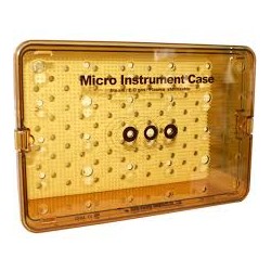 CAJA PARA ESTERILIZAR MICRO INSTRUMENTAL DE 1 PISO GRANDE, 12CM ALTO
