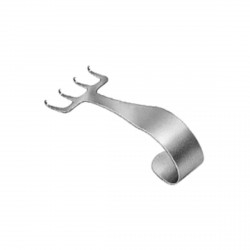 RETRACTOR CORONAL BROWN 18.4 CM, 4 GARRAS CORTANTE H.P.